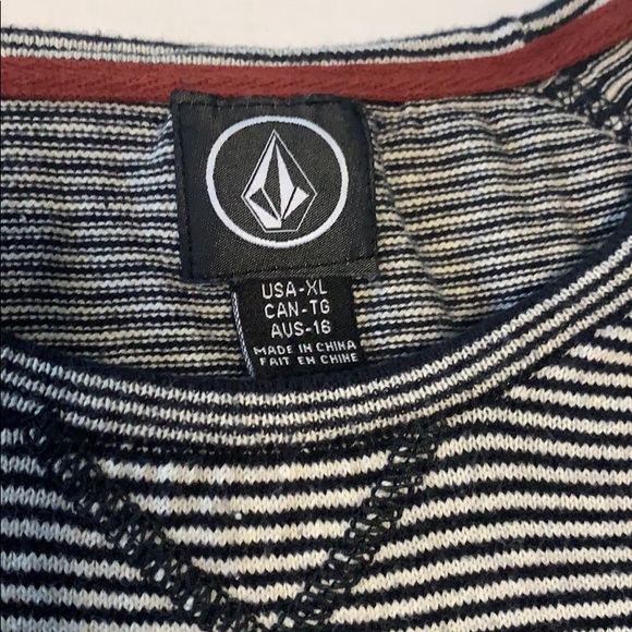 Volcom striped long sleeve- navy/white - Picture 3 of 5